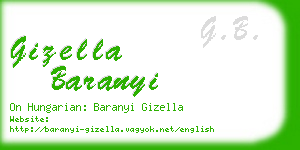 gizella baranyi business card